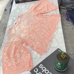 Lace top with bell sleeves